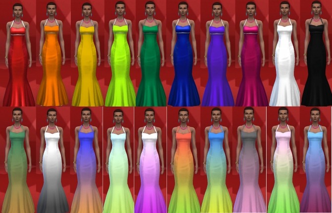 Sims 4 20 Double Diamond Dress Recolours by BellBoySims at Mod The Sims