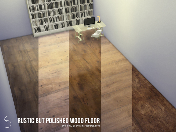 Sims 4 Rustic But Polished wood floor by k omu at TSR