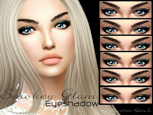Sims 4 Smokey Glam Eyeshadow by Baarbiie GiirL at TSR