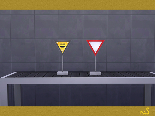 Sims 4 Traffic Signs Decor Set by soloriya at TSR