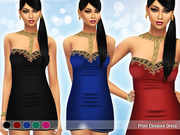 Sims 4 Prom Elegance Dress by Saliwa at TSR