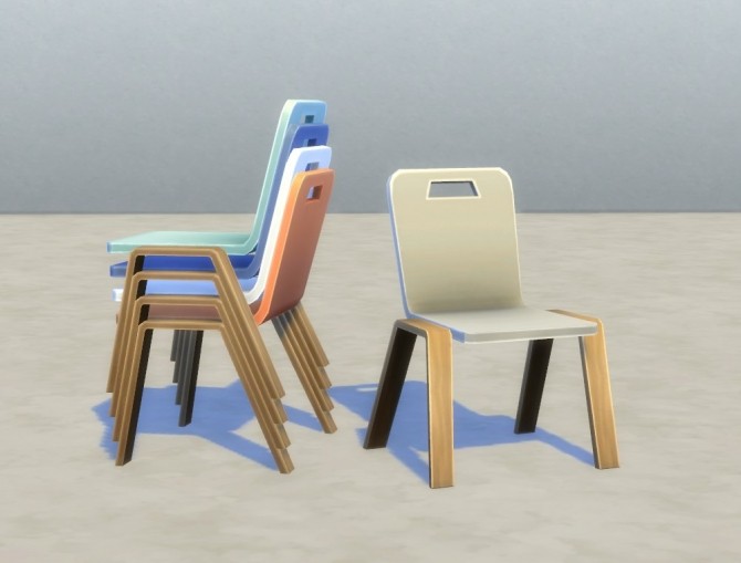 Sims 4 Stackable Kindermade Chair + Recolours by plasticbox at Mod The Sims