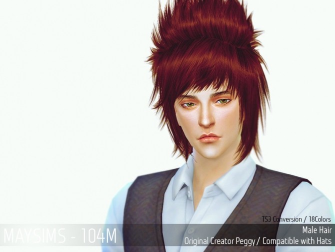 Sims 4 Hair 104M Peggy at May Sims