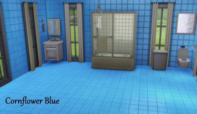 Sims 4 Fluro Wall and Floor Tiles Set by wendy35pearly at Mod The Sims