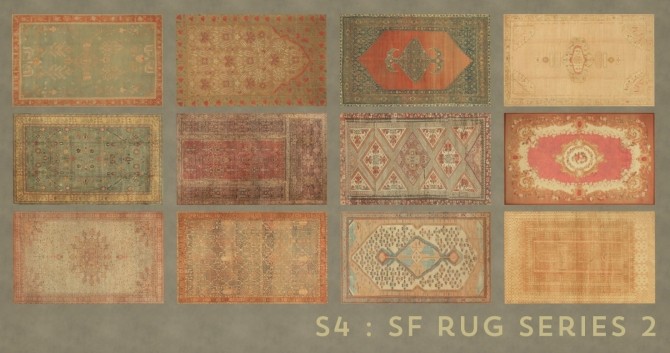 Sims 4 Kaleidoscope large rug at Baufive – b5Studio