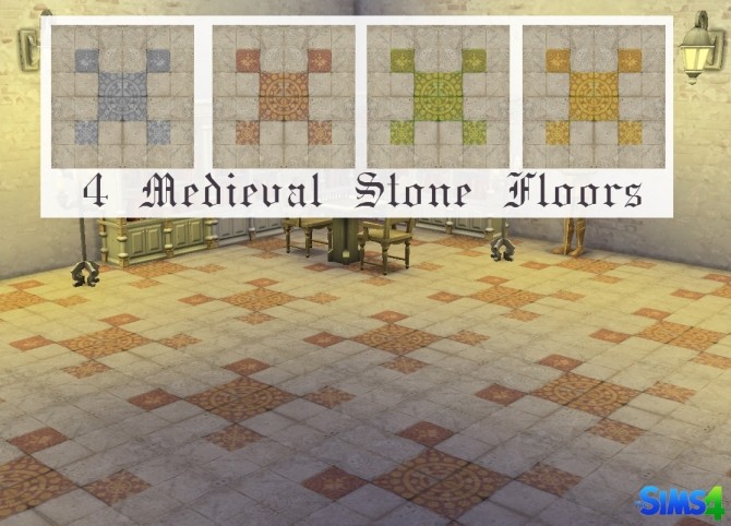 Sims 4 4 Medieval Stone Floors by HistoricalSimsLife at Mod The Sims