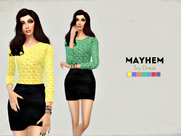 Sims 4 Ivy Dress by NataliMayhem at TSR