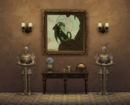 Dragon Sketch Wall Hanging/Painting by IronicBeauty at Mod The Sims