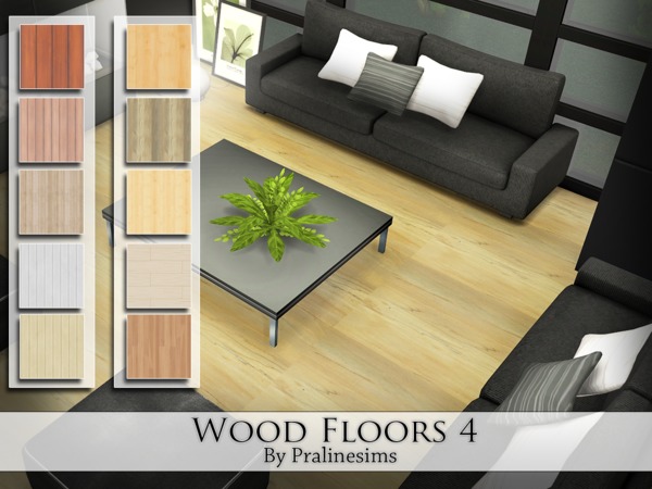 Sims 4 Wood Floors 4 by Pralinesims at TSR