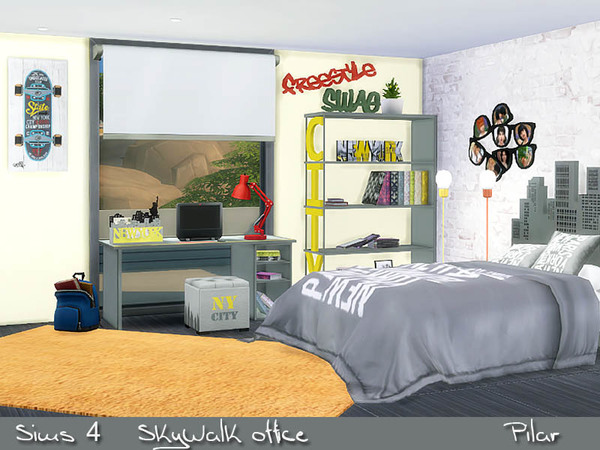 Sims 4 SkyWalk Office by Pilar at TSR