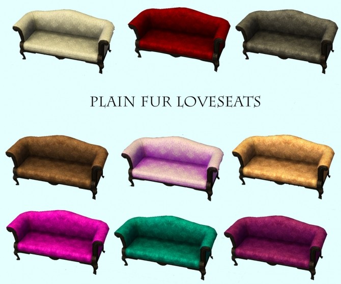 Sims 4 25 Fur Loveseats by Soff 32 at Mod The Sims