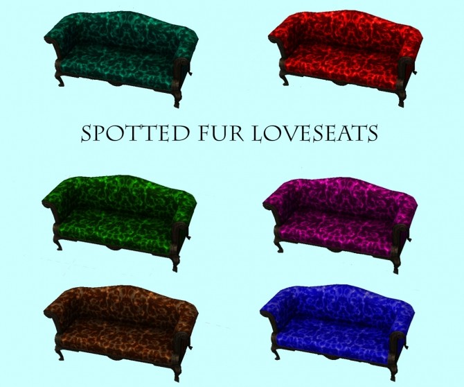 Sims 4 25 Fur Loveseats by Soff 32 at Mod The Sims
