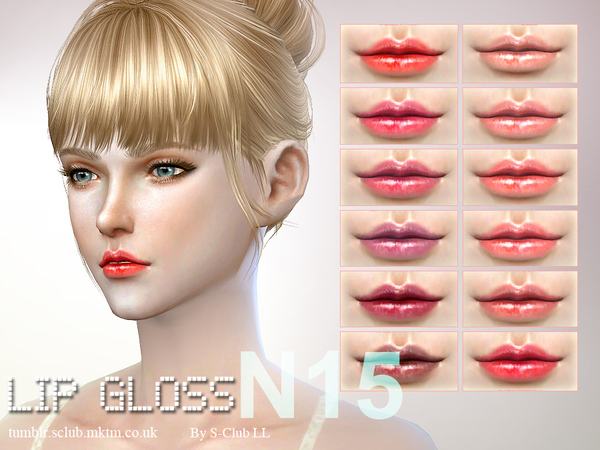 Sims 4 Lipstick F15 by S Club LL at TSR