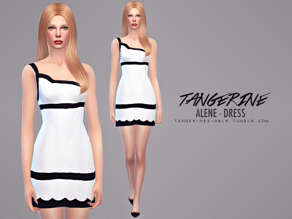 Sims 4 Alene Dress by tangerinesimblr at TSR