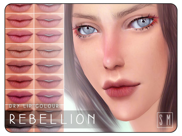 Sims 4 Rebellion Dry Lip Colour by Screaming Mustard at TSR