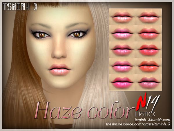 Sims 4 Haze Color Lipstick by tsminh 3 at TSR