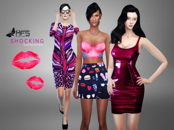 Sims 4 MFS Shocking Collection by MissFortune at TSR