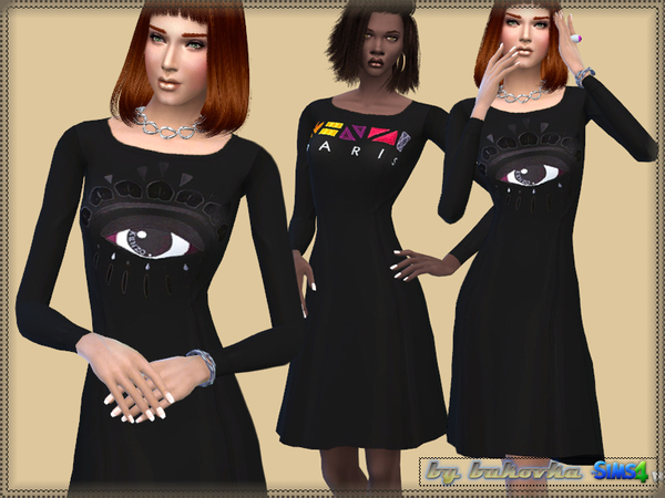 Sims 4 Dress by bukovka at TSR