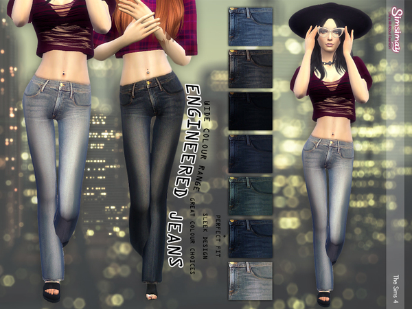 Sims 4 Engineered Jeans by Simsimay at TSR