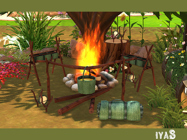 Sims 4 Camping set by soloriya at TSR
