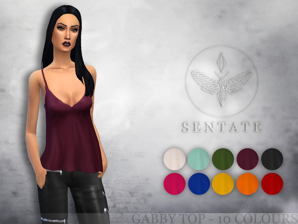 Sims 4 Gabby Top by Sentate at TSR