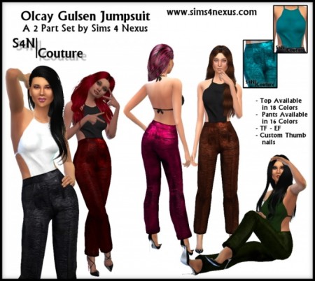 Olcay Gulsen Jumpsuit at Sims 4 Nexus