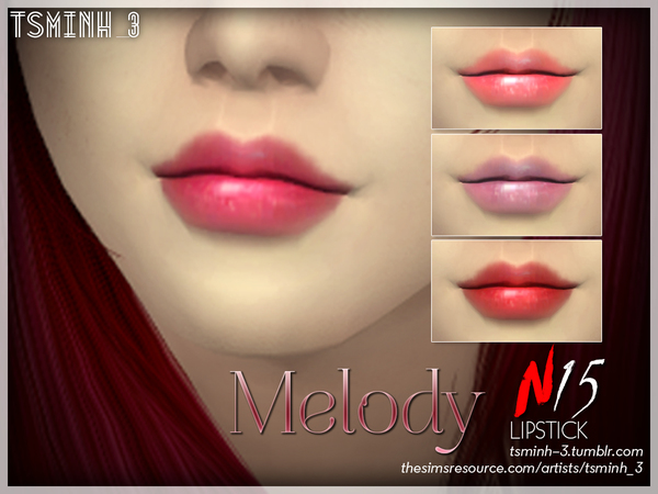 Sims 4 Melody Lipstick by tsminh 3 at TSR