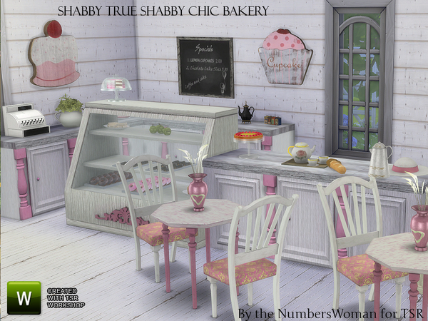 Sims 4 Shabby Chic True Shabby Bakery by TheNumbersWoman at TSR