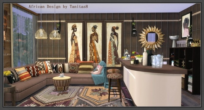 Sims 4 African Design house at Tanitas8 Sims
