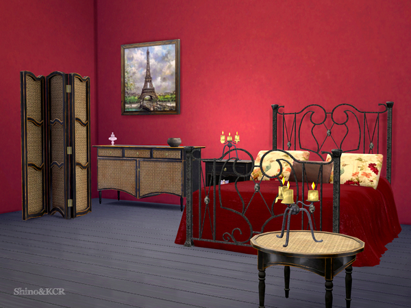 Sims 4 Paris Bedroom by ShinoKCR at TSR