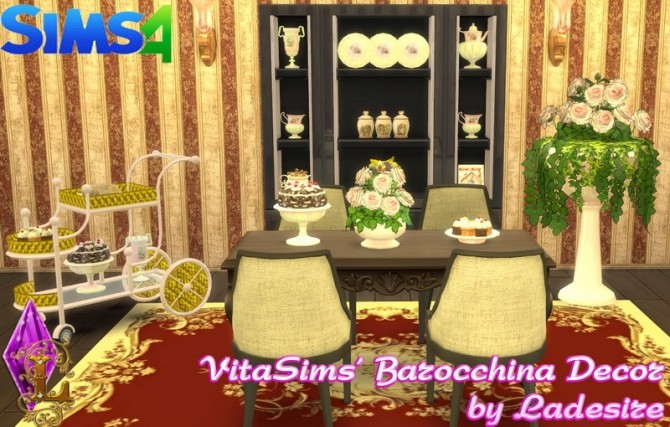 Sims 4 VitaSims Barocchina Decor Set at Ladesire