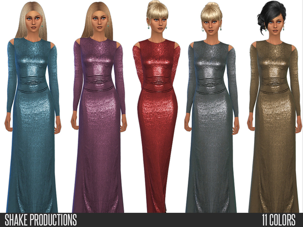 Sims 4 Gown by ShakeProductions at TSR