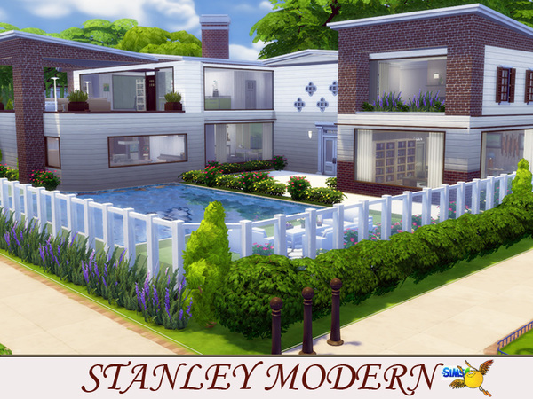 Sims 4 Stanley modern house by evi at TSR