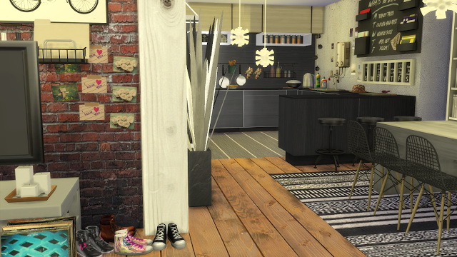 Sims 4 Black & White House at Dinha Gamer