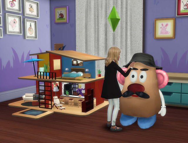 Sims 4 Large Toys, dollhouse and Mr.Potato at pqSims4
