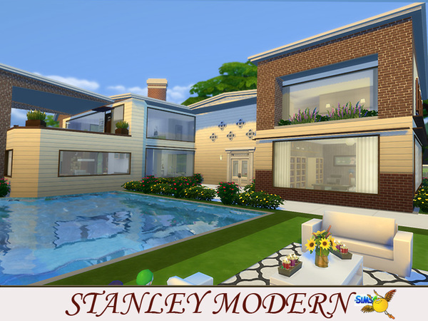 Sims 4 Stanley modern house by evi at TSR