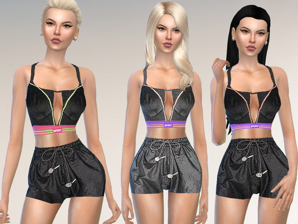 Sims 4 Sportswear set by Puresim at TSR