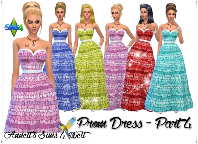 Sims 4 Prom Dress part 4 at Annett’s Sims 4 Welt