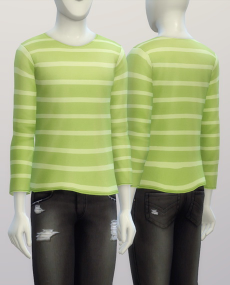 Sims 4 Basic long sleeve t shirt for males at Rusty Nail