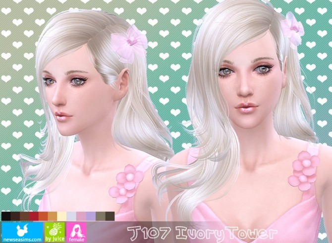 Sims 4 J107 Ivory Tower hair (Pay) at Newsea Sims 4