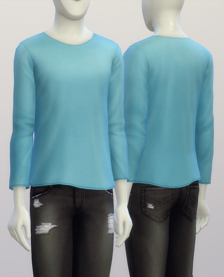 Sims 4 Basic long sleeve t shirt for males at Rusty Nail