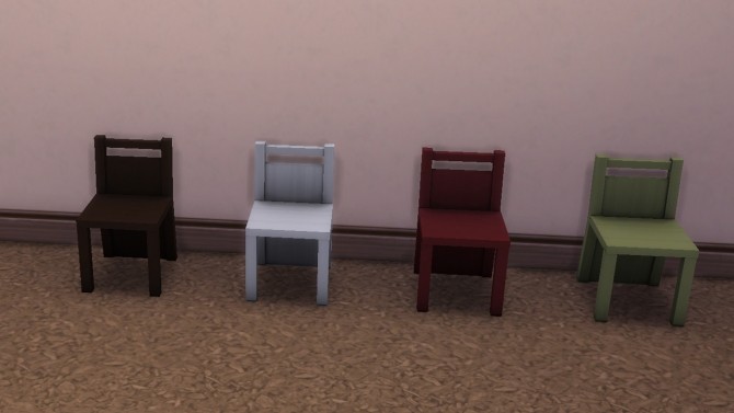 Sims 4 Set of modern tables and chair by necrodog at Mod The Sims