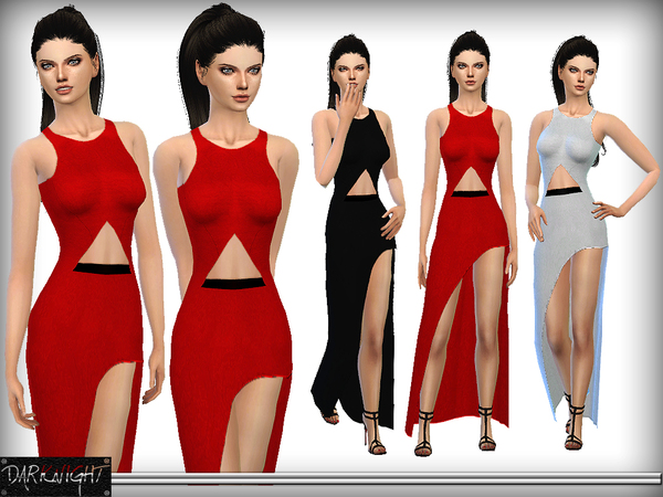 Sims 4 Smooth Line Maxi Dress by DarkNighTt at TSR