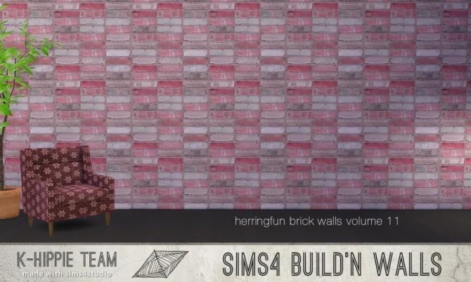 Sims 4 7 Brick Walls Herringfun volume 11 at K hippie