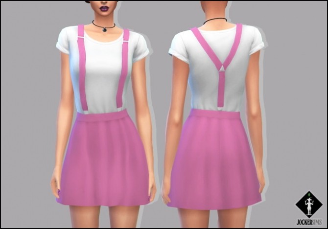 Sims 4 Better Love Dress with 3D suspenders at Jocker Sims