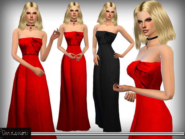 Sims 4 Silk Cotton Gown by DarkNighTt at TSR