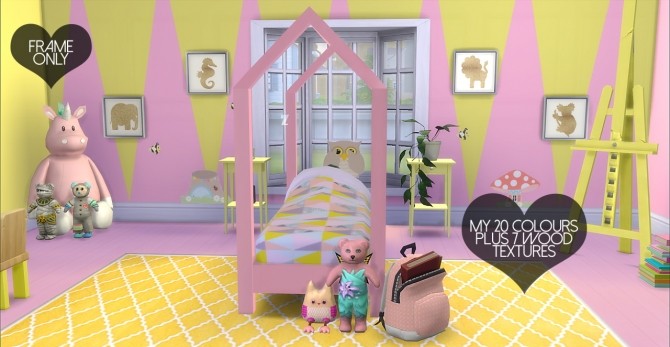 Sims 4 Betsy Bed Frame at DreamCatcherSims4