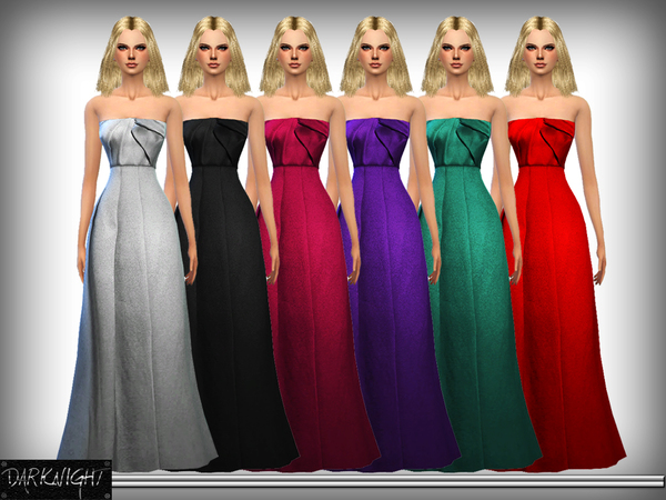 Sims 4 Silk Cotton Gown by DarkNighTt at TSR