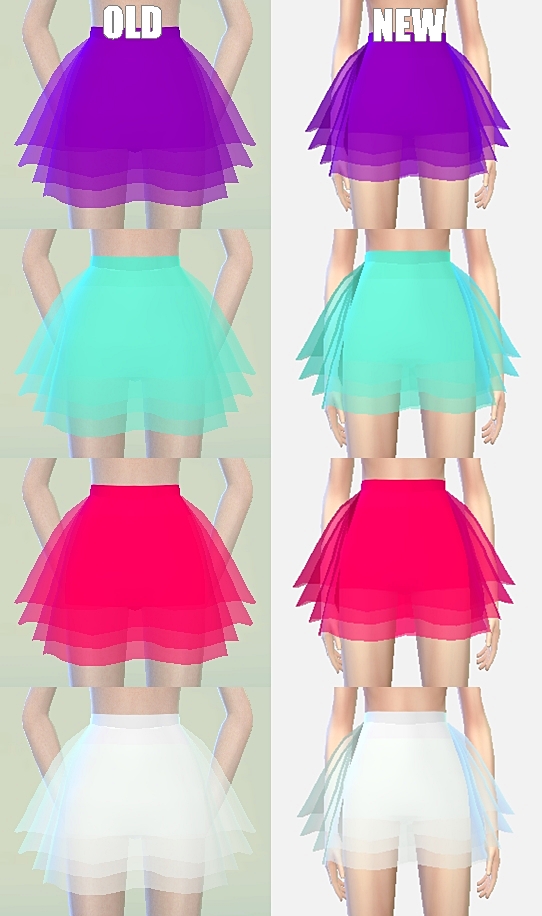 Sims 4 Lovely chiffon mini skirt new(fix) at Marigold