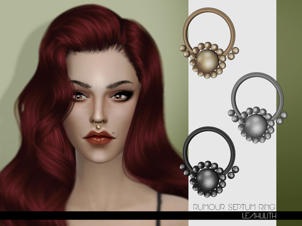 Sims 4 Rumour Septum Ring by LeahLilith at TSR